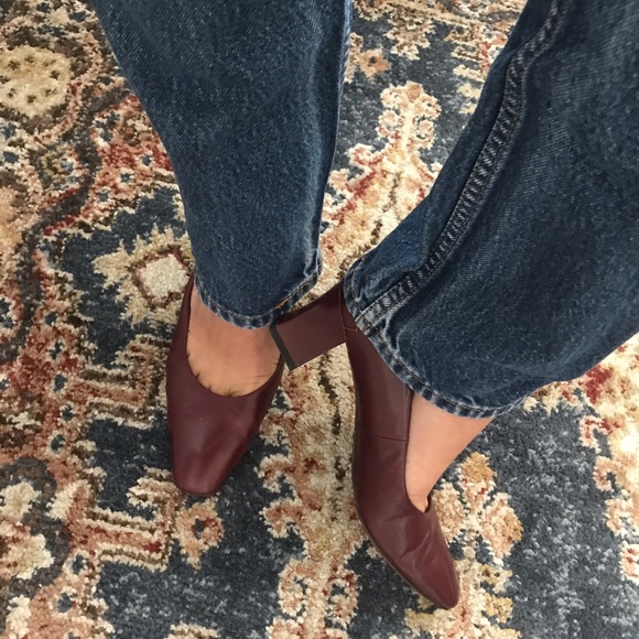 Maroon Comfortable Pumps - Picture 3 of 5
